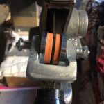 ウエス裁断機　手握り研磨機