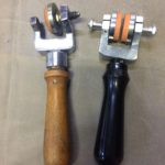 ウエス裁断機　手握り研磨機