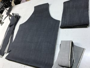 デニム前掛け（共紐、金具付き）