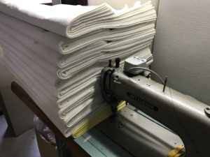 11号帆布前掛け　生成り　黄色